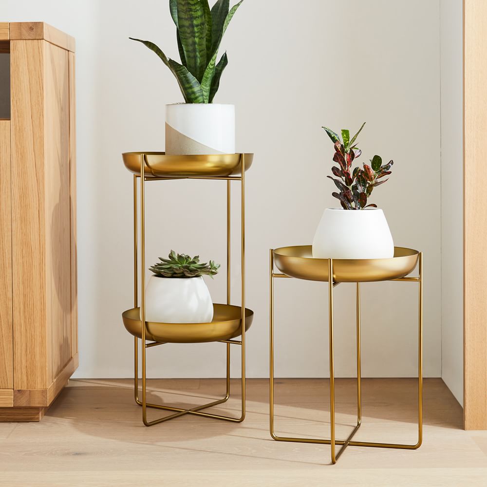 Spun Metal Plant Stand West Elm Australia